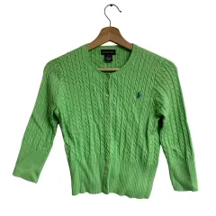 ポロ ラルフローレン グリーン カーディガン キッズ XL