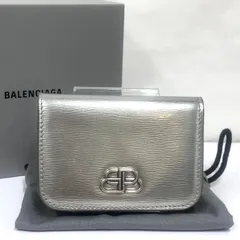 BALENCIAGA バレンシアガ コンパクト 財布 三つ折り 財布 シルバー 30BS310