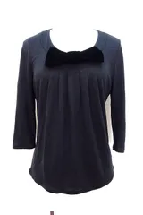 【157717】LANVIN COLLECTION ランバンコレクション  リボン 7分袖カットソー  38