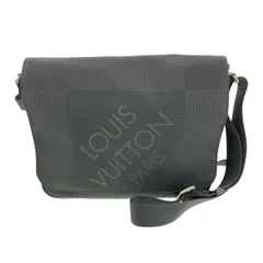 LOUIS VUITTON ルイ・ヴィトン プチ･メサジェ ショルダーバッグ M93618 メンズ キャンバス レザー ブラック ブラウン シルバー金具 中古