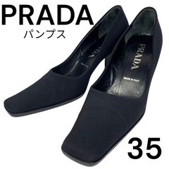 プラダPRADA 黒 ハイヒール パンプス38 - メルカリ