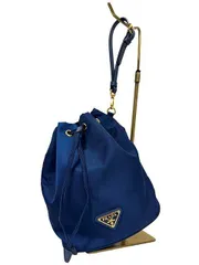 【中古】PRADA プラダ 小物 巾着ポーチ ブルー ナイロン レディース＿S13＿セルモアから出品＿s-0522-r13