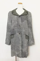 【181272】RENA LANGE レナランゲ  シルク×ウール　コート  I：42 ブラック