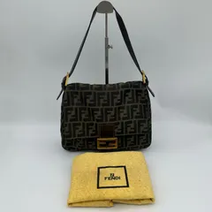 FENDI（フェンディ）マンマバケット ワンショルダー 26235 ズッカ柄 FF柄 ワンショルダーバッグ キャンバス レザー ブラウン 【中古】