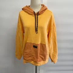 【Y-103】adidas 配色切替　イエロー×オレンジ　ナイロンポケット　スポーツ　ストリート　XL相当　古着