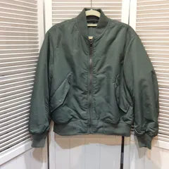 【値下げ】UNIQLO ユニクロ メンズ MA-1 中綿ブルゾン S カーキ