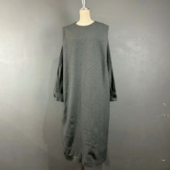 SHIPS any シップスエニィ ショルダータック 長袖 ワンピース 無地 グレー 灰 フリーサイズ 724-55-0056