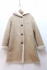 【216396】Ray BEAMS レイビームス  フェイクムートン コート  ・1 ベージュ