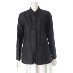 イッセイミヤケ 1995年 95AW コットン シルク ASHA BY MDS キルティング リバーシブル デザイン ブルゾン ジャケット アウター トップス PE54-FD301 ブラック S【中古】のサムネイル