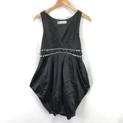 1.2万円/タグ付き新古品★SLY【スライ★ノースリーブ サロペット【size:2･M/膝丈/黒/black/ビジュー】短パン/かぼちゃパンツ型/dress◆BJ147-e