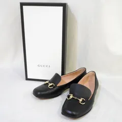 GUCCI (35) ホースビットフラットパンプス 466702 ビットローファー 黒 グッチ　K2-42