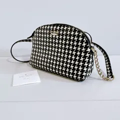 kate spade ケイトスペード ショルダーバッグ ミニバッグ 千鳥柄 チェーン 中古品 管理番号KKVTRRA319