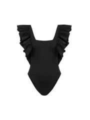 ブラックフリルONE PIECE水着