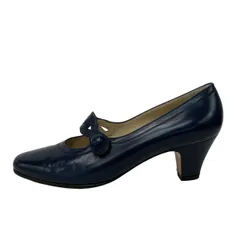 銀座ヨシノヤ/Yoshinoya(ギンザヨシノヤ) パンプス 23 レディース - ネイビー アウトソール張替済 レザー