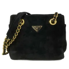 PRADA(プラダ) ショルダーバッグ - 黒 チェーンショルダー/チェーントート