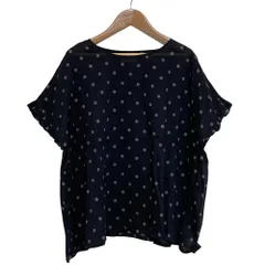 良品 SOIL ソイル ドット柄 ショートスリーブ シアーブラウス サイズ1 ブラック レディース 古着 中古 USED