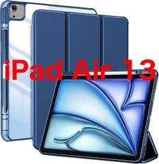 【ProCase】iPad Air 13 ケース M3 2025 / M2 2024 ペン収納 iPad Pro 12.9 6世代/5世代/4世代/3世代通用 スマートカバー Pencil Pro/USB-C対応 耐衝撃 自動ウェイク/スリープ（ネイビー）