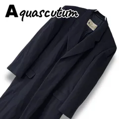 Aquascutum アクアスキュータム ブラック メンズ アウター カシミヤ ジャケット チェスターコート ステンカラーコート Mサイズ相当 0001070OCのサムネイル