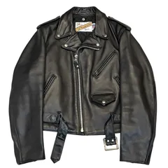 USA製 Schott 618 Double Riders Leather JKT 40 ショット ダブルライダース レザージャケット BLK 黒 牛革 アメジャン 古着