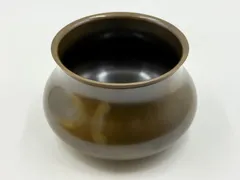 茶道具 建水 金属製 共箱付 茶道 茶席用 茶道具