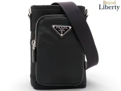 【未使用】プラダ PRADA リナイロン Re-Nylon スマートフォンケース フォンポーチ ポシェット 斜め掛け ショルダーバッグ ブラック リナイロン 再生ナイロン 2ZH155