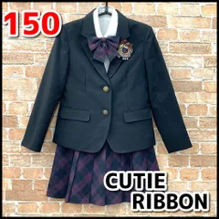 CUTIE RIBBON キューティリボン　フォーマルスーツ　女の子　150㎝　ブラック系　　4点セット　ピンバッチ付　卒業式/入学式/結婚式　現状品　YMO2-125-08-60