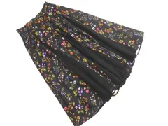 M.deux エムドゥ 花柄 フレア スカート size36/黒 ■◇ レディースのサムネイル