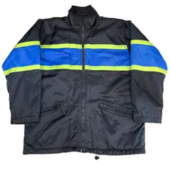 90-00s OLD GAP Lining Fleece Nylon JKT S 黒 青 ライムグリーン オールドギャップ 中綿ナイロンジャケット 裏フリース Y2K 古着