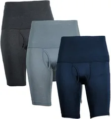 Chevalian(シュバリアン) 腹巻きパンツ ボクサーパンツ 腹巻パンツ メンズ ファッション 下着 インナー ウェア セット 大人 男の子 (3枚組3色ロングタイプ,  3L)