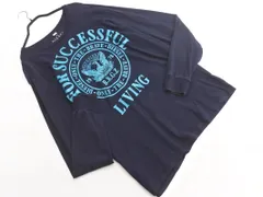 DIESEL ディーゼル プリント 長袖 Tシャツ sizeXL/紺 ■◇ メンズ