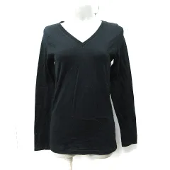 レイビームス Ray Beams カットソー Vネック 長袖 黒 ブラック /YI