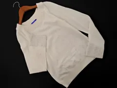 BLUE LABEL CRESTBRIDGE ブルーレーベル クレストブリッジ ウール混 ニット セーター size38/オフホワイト ◇■ レディース
