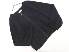 新品 any FAM エニィファム ノーカラー ブルゾン ジャケット size3/紺 ◇■ レディース