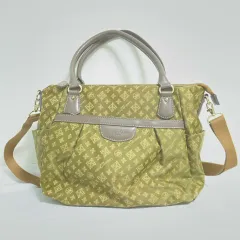 【221823】 CHRISTIAN OLIVIER　クリスチャンオリビエ　トートバッグ　ショルダー　2WAY　総柄 イエロー