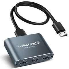 HDMI 切替器 4K 60Hz アルミニウム合金製 avedio links HDMI セレクター3入力1出力HDMI スイッチャー3ポートHDMI