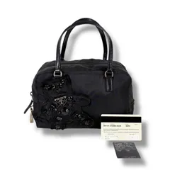 プラダ　PRADA イブニングベア　ハンドバッグ　ミニボストンバッグ　ブラック　黒　NERO テスートナイロン　ビーズ　クマ　熊　BN1134