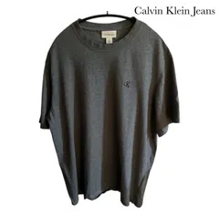 Calvin Klein Jeans CKロゴ刺繍 半袖Tシャツ グレー Lサイズ 春 夏