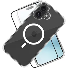 【新品】 MXCJUP iPhone 17 ケース MagSafe対応 マグネット クリア ガラスフィルム付き 耐衝撃 アイフォン 17 ケース 米軍MIL規格 耐久性 マグセーフ対応 iphone 黄ばみ防止 アイホン ワイヤレス充電対応 あいほん17 スマ