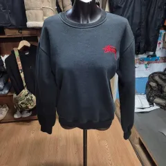 STUSSY ステューシー 黒 スウェット レッド ロゴ