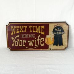 Pabst Blue Ribbon 壁掛け 飾り パブスト ビール ビンテージ - メルカリ
