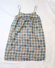 【223697】MELROSE メルローズ  ノースリーブワンピース　チェック柄　薄手　バックファスナー　ポリエステル生地　2  ・ マルチカラー