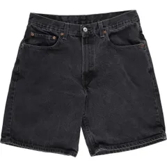 古着 00年代 リーバイス Levi's 550 RELAXED FIT ブラックデニムショーツ ショートパンツ メンズw32相当/eaa614111