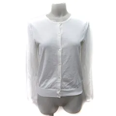 アナイ ANAYI カーディガン カットソー 長袖 38 白 ホワイト /YI