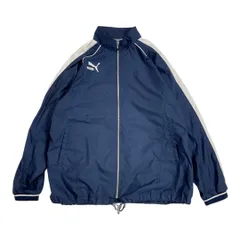 90s PUMA プーマ ヒットユニオン製 ナイロンジャケット トラックジャケット メンズ XOサイズ ネイビー ヴィンテージ 【送料込み】