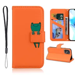 【新着商品】iPhone 12 mini ケース 手帳型 PUレザー TPUケース 柔らかい 肌触り良い ストラップ付き カード収納 ベルトマグネット スタンド機能 カエル かわいい 動物柄 薄型 防水 ノート型 女性 男性 おしゃれ 男女兼用 (iPhone