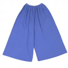 ヨシエイナバyoshie inaba ポリ混紡ニットワイドパンツ 青M位