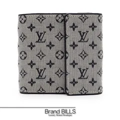 未使用品 LOUIS VUITTON ルイ・ヴィトン ポルト ビエ・カルトクレディ モネ 折り財布 M92239 モノグラム・ミニ ブルー レディース