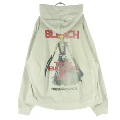 THE SUGAR PUNCH ザシュガーパンチ バックプリント アニメキャラクター 長袖 スウェットパーカー L ホワイト系 BLEACH 黒崎一護 メンズ 古着