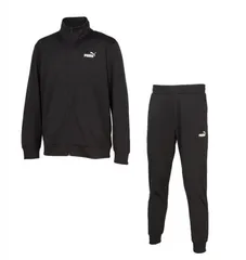 【新品】【Mサイズのみ】【上下セット】puma（プーマ）［メンズ・ユニセックス］ESS ポリスーツ CL トラックスーツ　トレーニングジャケット＋パンツ上下セット ジャージーセットアップ ジップアップ サッカー フットサル　プーマブラック　	687648-01