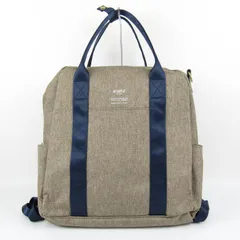 アネロ リュック ショルダーバッグ トートバッグ 3way 鞄 カバン ブランド レディース ベージュ anello 【中古】